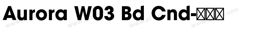 Aurora W03 Bd Cnd字体转换